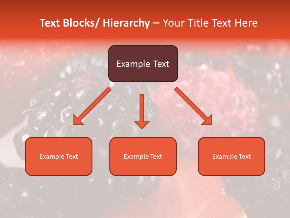 Textures Raspberry Food PowerPoint Template
