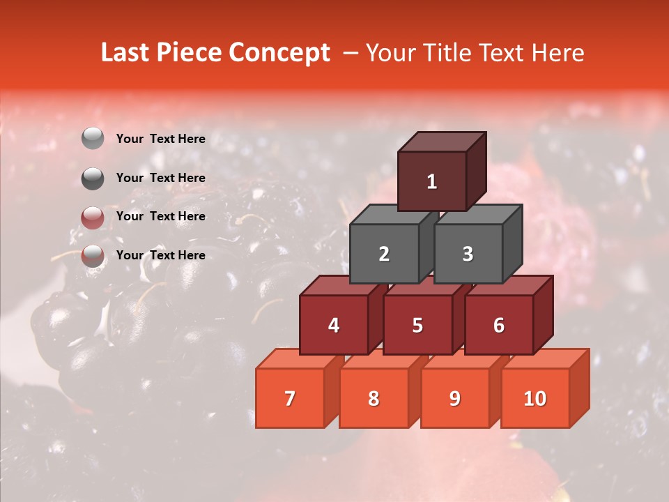 Textures Raspberry Food PowerPoint Template