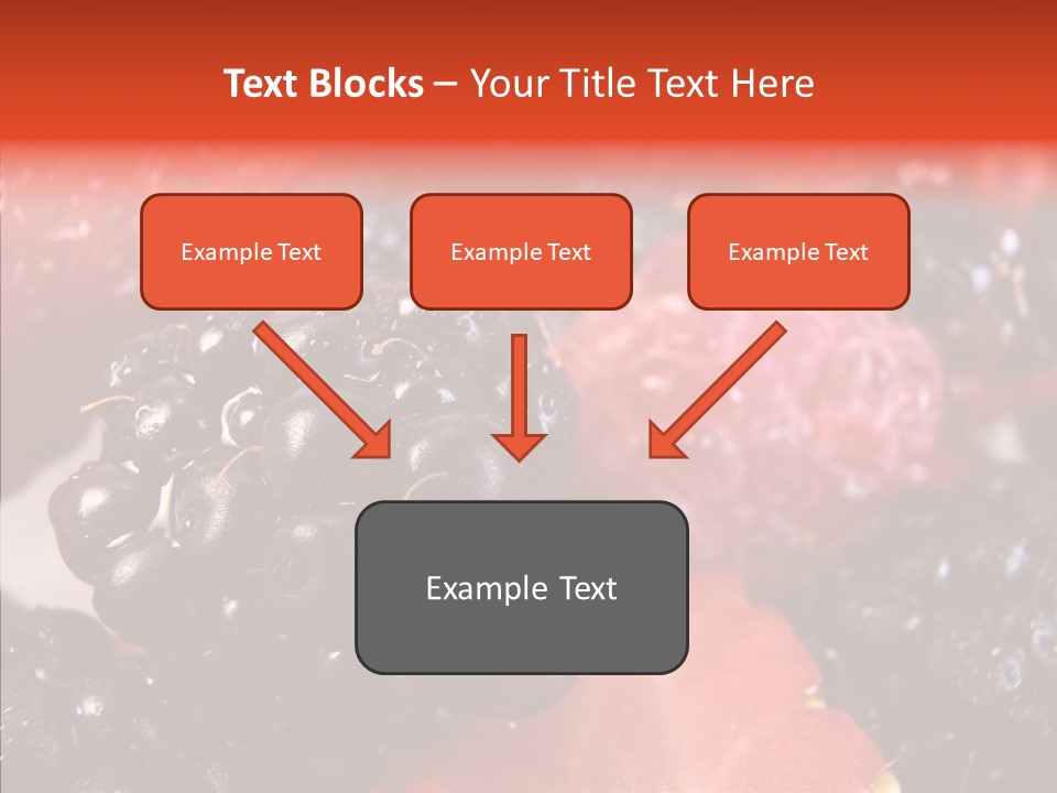 Textures Raspberry Food PowerPoint Template