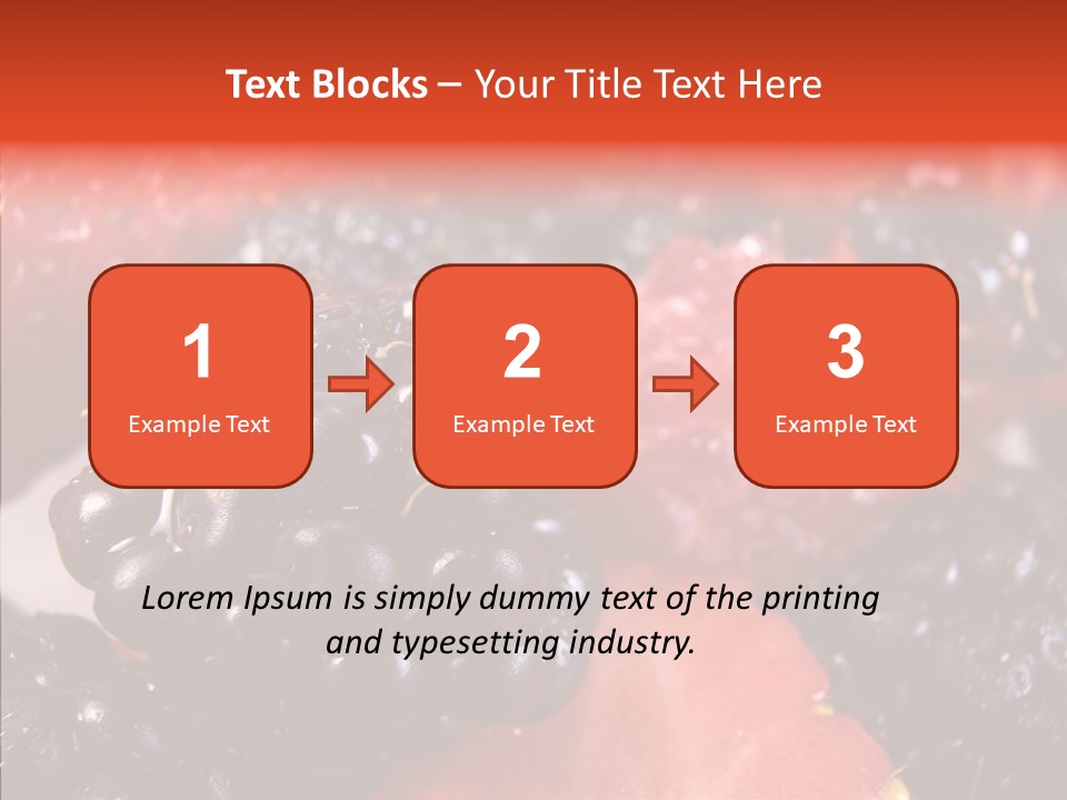 Textures Raspberry Food PowerPoint Template