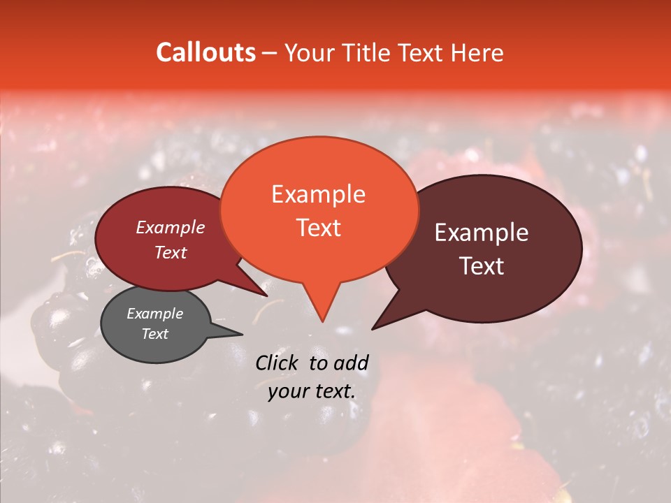 Textures Raspberry Food PowerPoint Template
