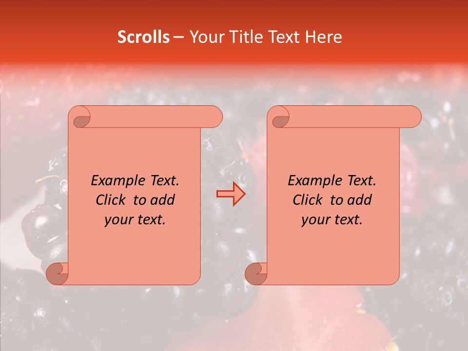 Textures Raspberry Food PowerPoint Template
