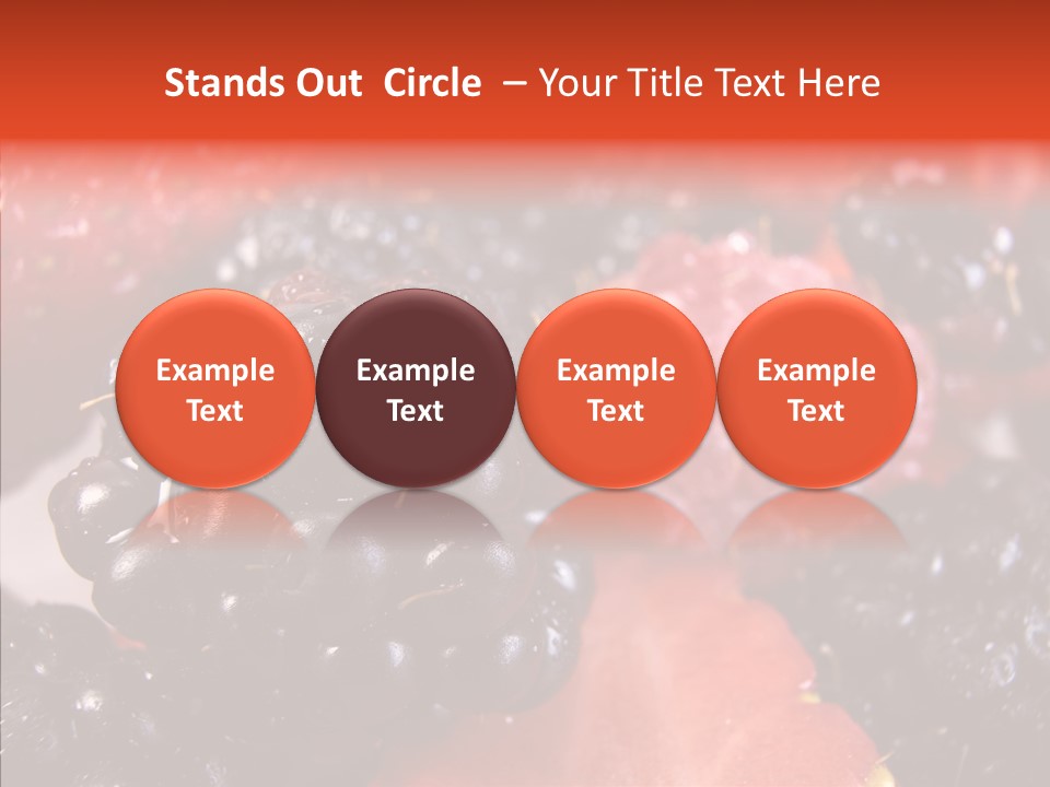 Textures Raspberry Food PowerPoint Template