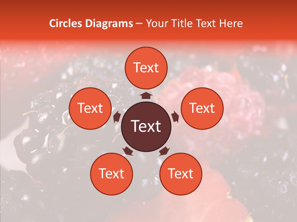 Textures Raspberry Food PowerPoint Template