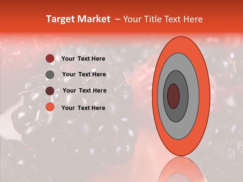 Textures Raspberry Food PowerPoint Template