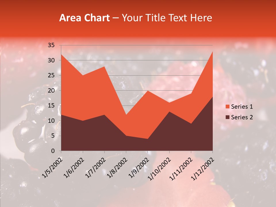 Textures Raspberry Food PowerPoint Template