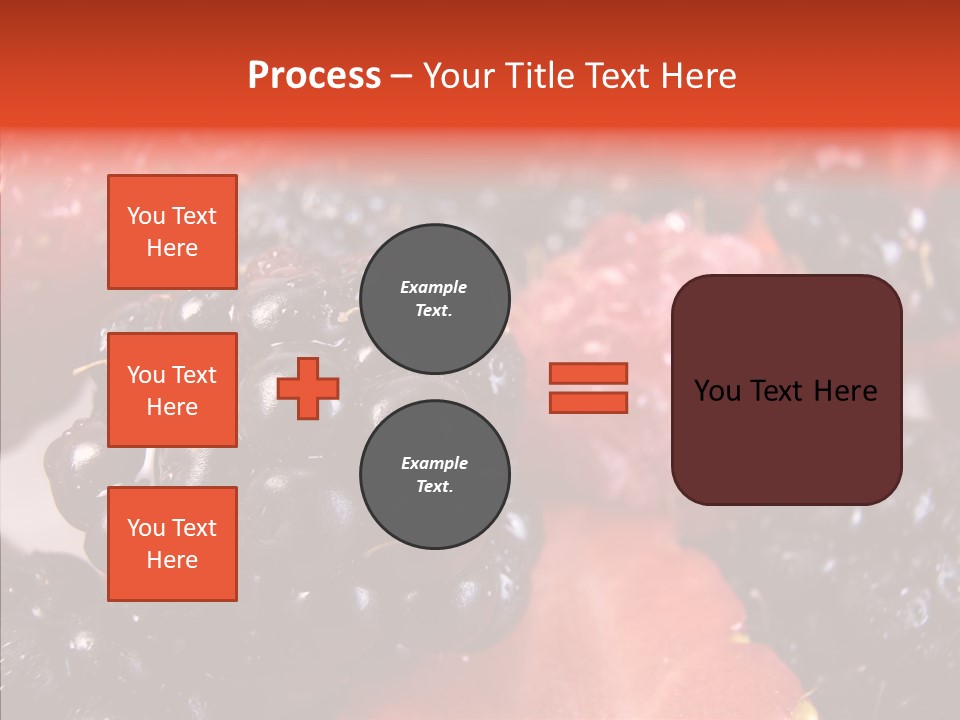 Textures Raspberry Food PowerPoint Template