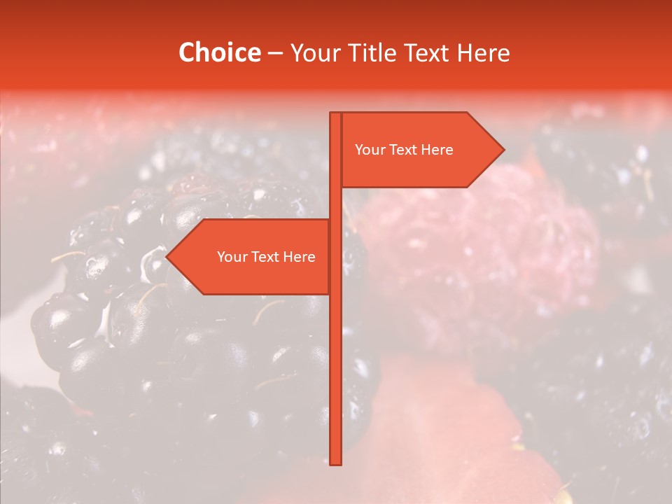 Textures Raspberry Food PowerPoint Template