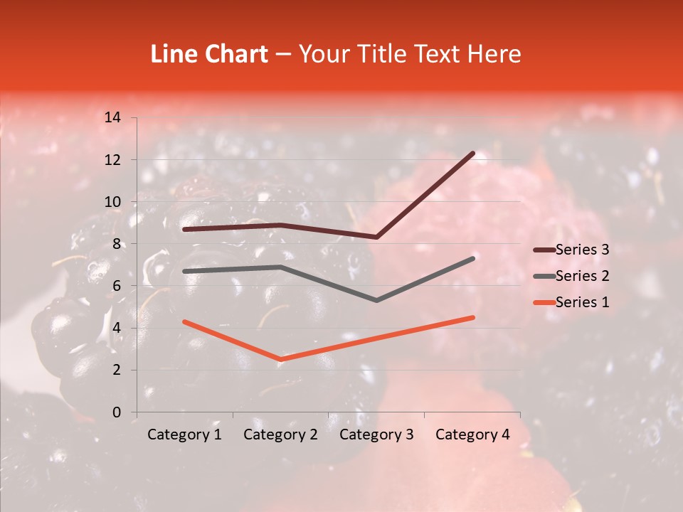 Textures Raspberry Food PowerPoint Template