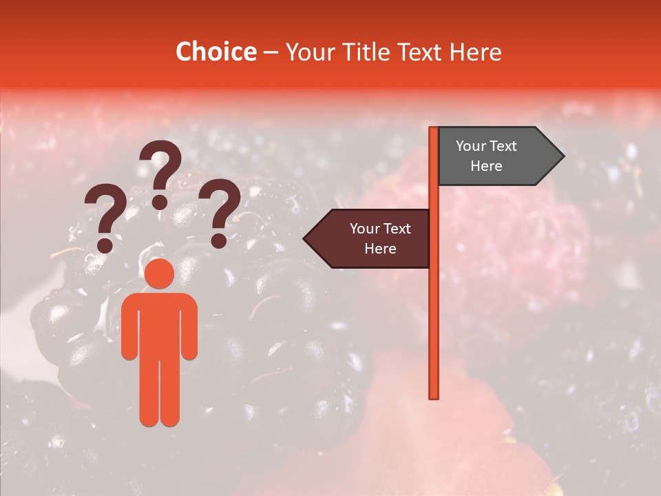 Textures Raspberry Food PowerPoint Template