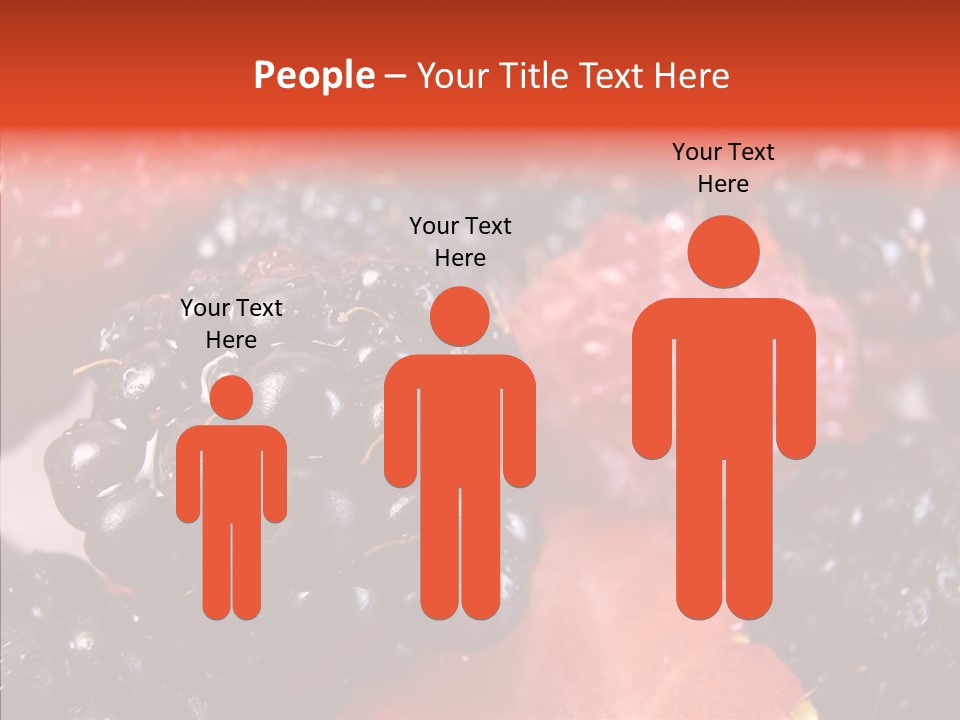 Textures Raspberry Food PowerPoint Template