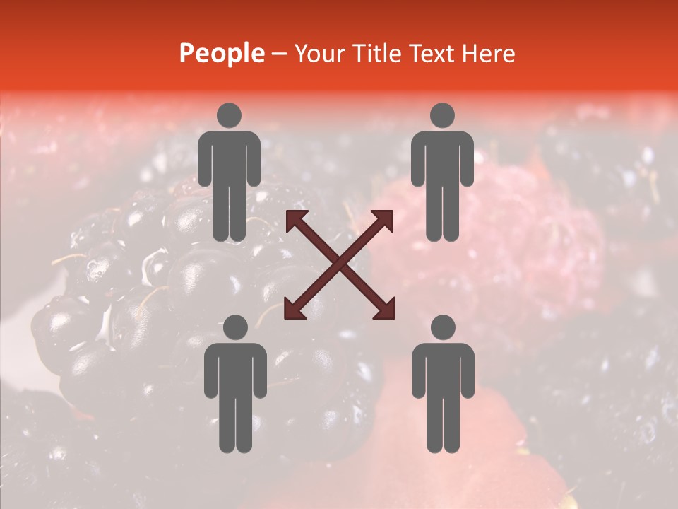 Textures Raspberry Food PowerPoint Template