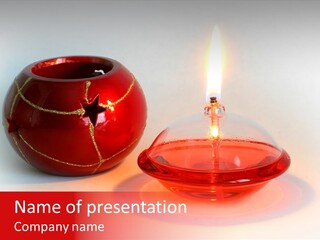 Glass Red Christmas PowerPoint Template