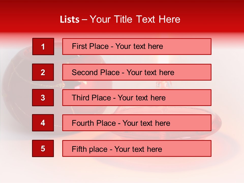 Glass Red Christmas PowerPoint Template