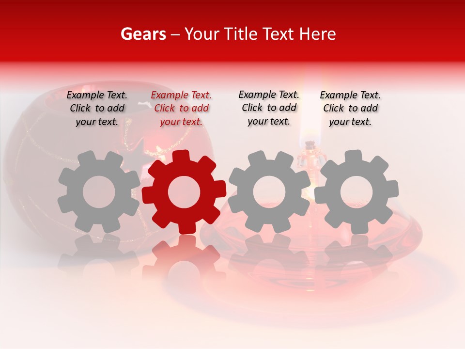 Glass Red Christmas PowerPoint Template