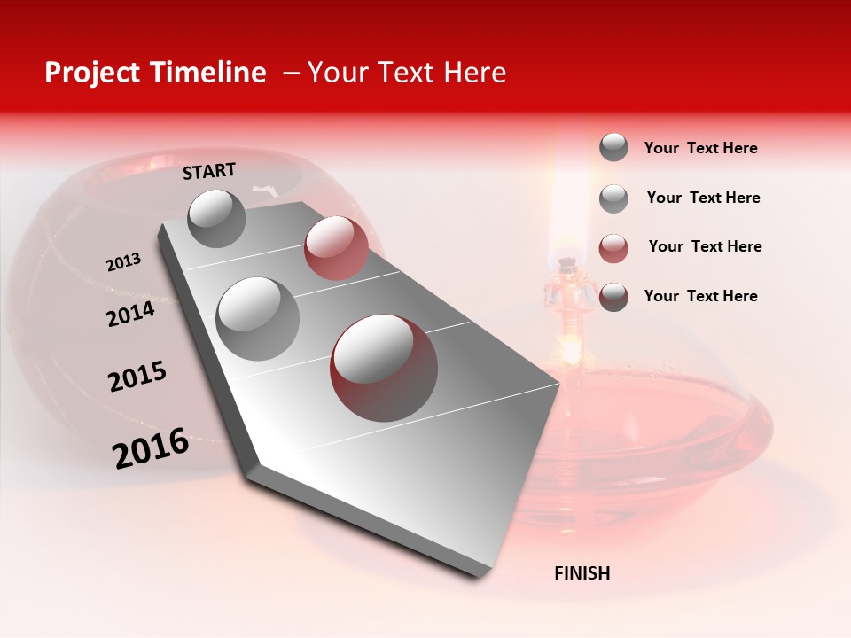 Glass Red Christmas PowerPoint Template