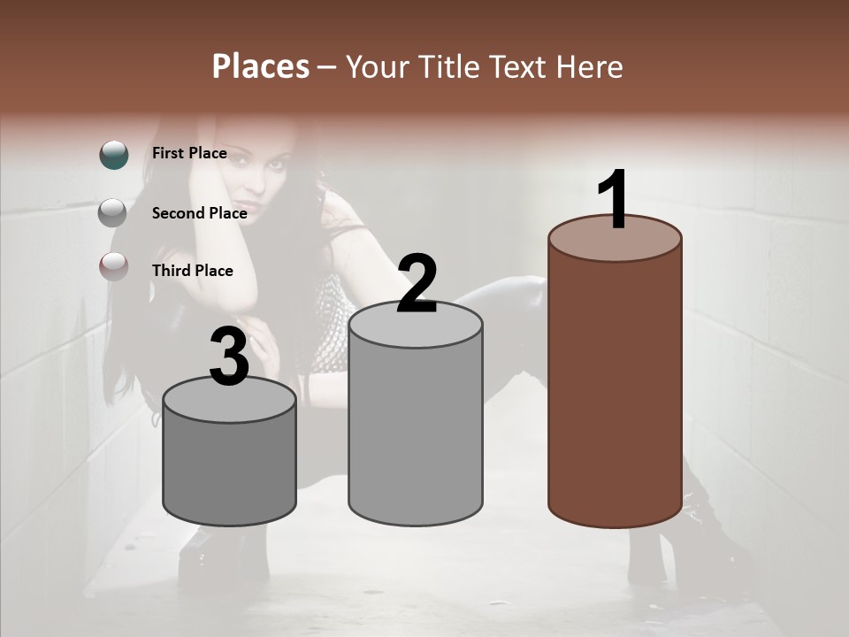 Vinyl Black Leather PowerPoint Template