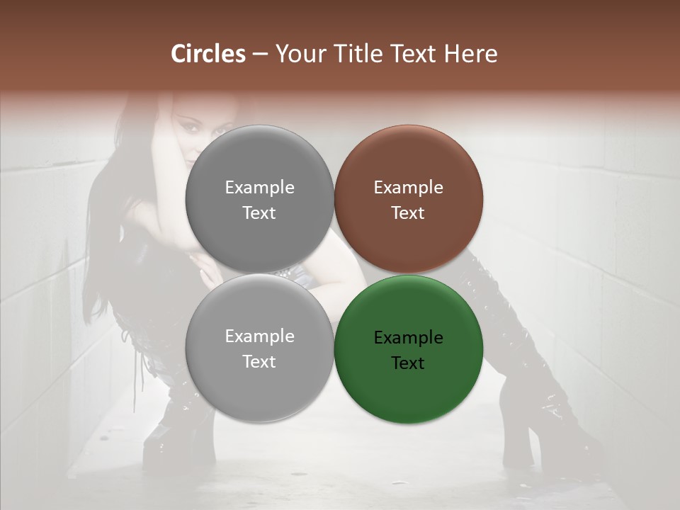 Vinyl Black Leather PowerPoint Template