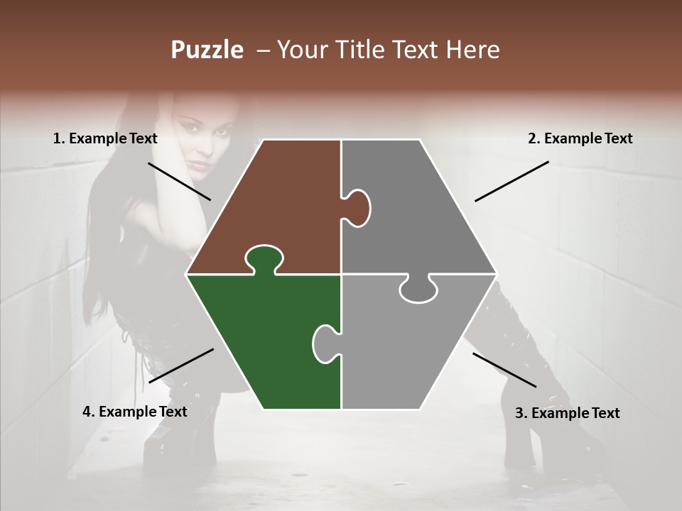 Vinyl Black Leather PowerPoint Template