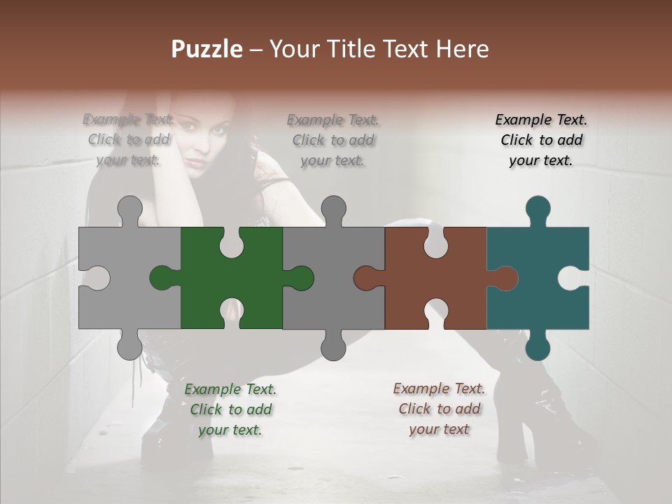 Vinyl Black Leather PowerPoint Template