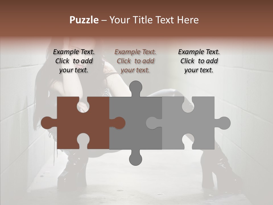 Vinyl Black Leather PowerPoint Template