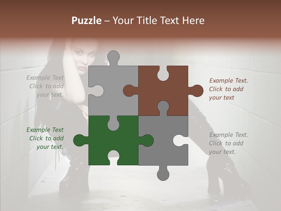 Vinyl Black Leather PowerPoint Template