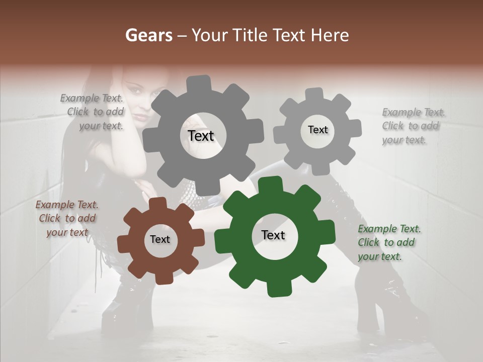 Vinyl Black Leather PowerPoint Template