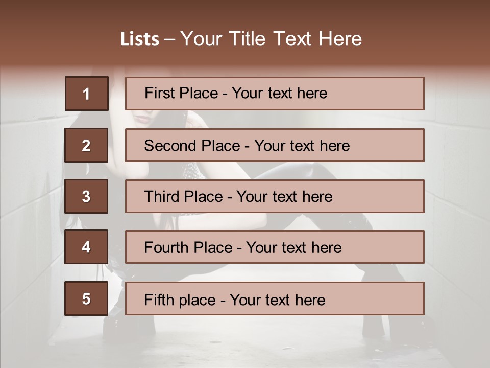 Vinyl Black Leather PowerPoint Template