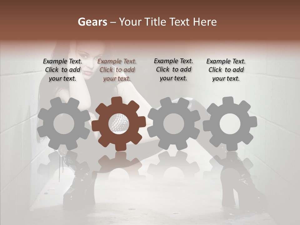 Vinyl Black Leather PowerPoint Template