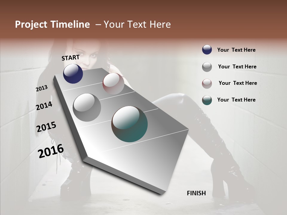 Vinyl Black Leather PowerPoint Template