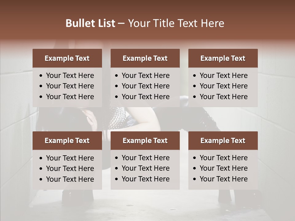 Vinyl Black Leather PowerPoint Template