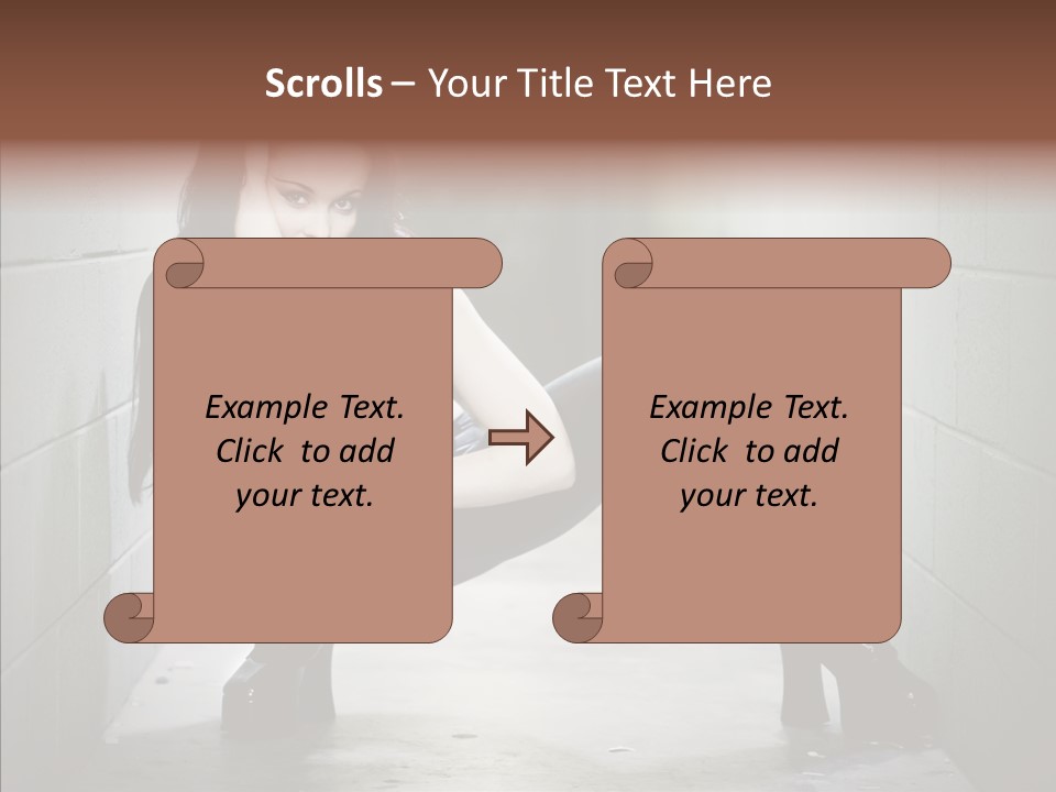 Vinyl Black Leather PowerPoint Template