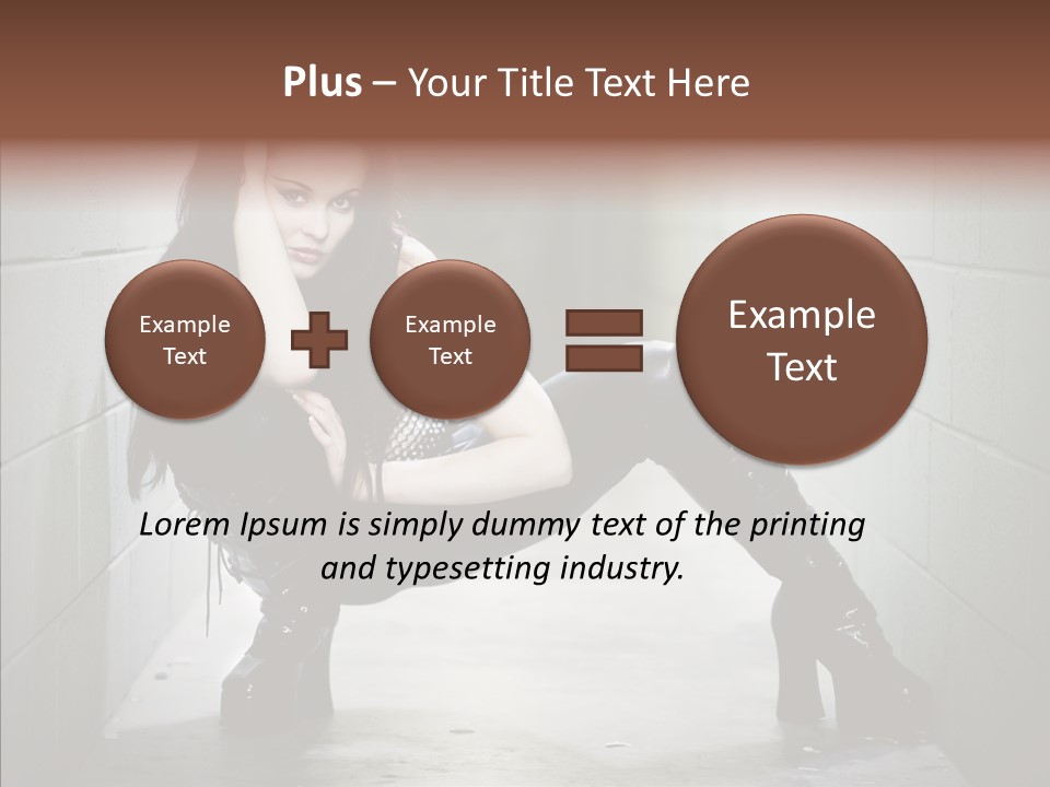 Vinyl Black Leather PowerPoint Template