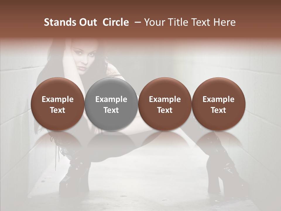 Vinyl Black Leather PowerPoint Template