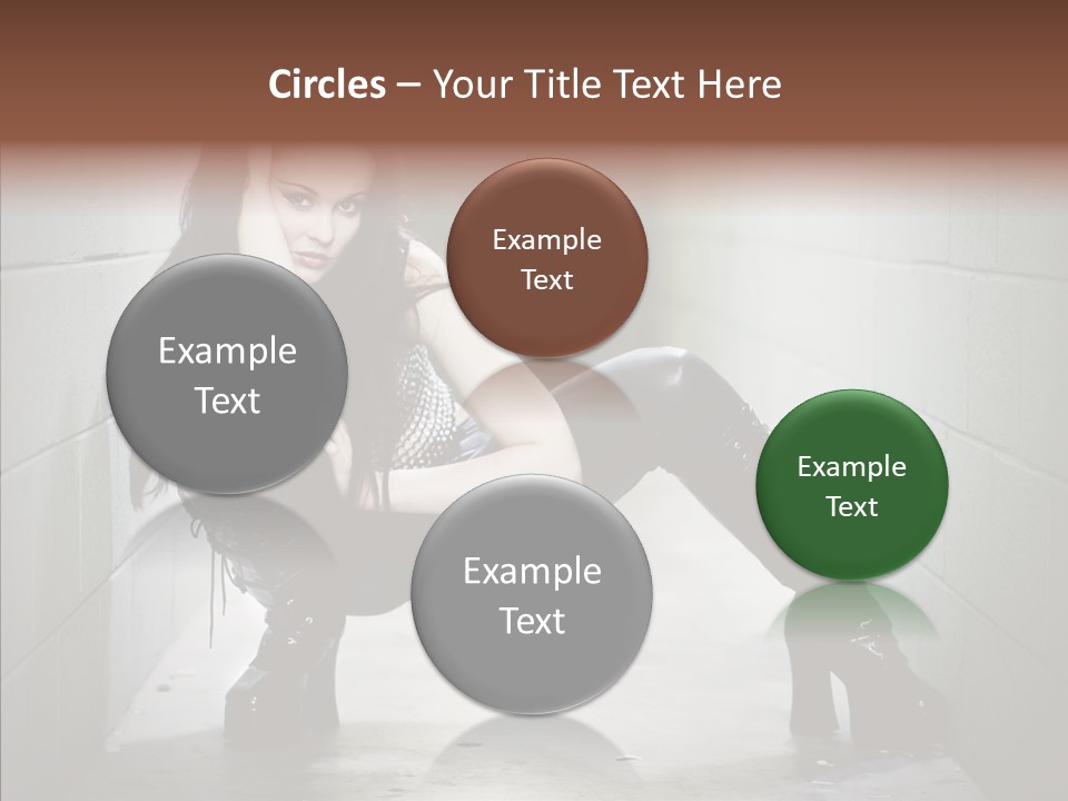 Vinyl Black Leather PowerPoint Template