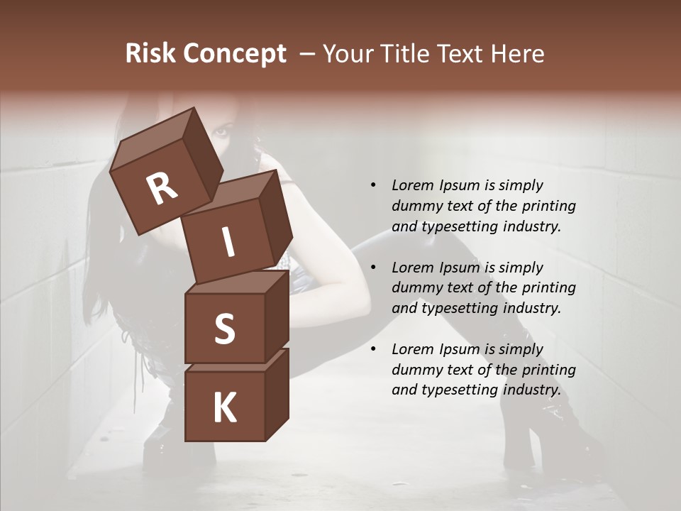 Vinyl Black Leather PowerPoint Template