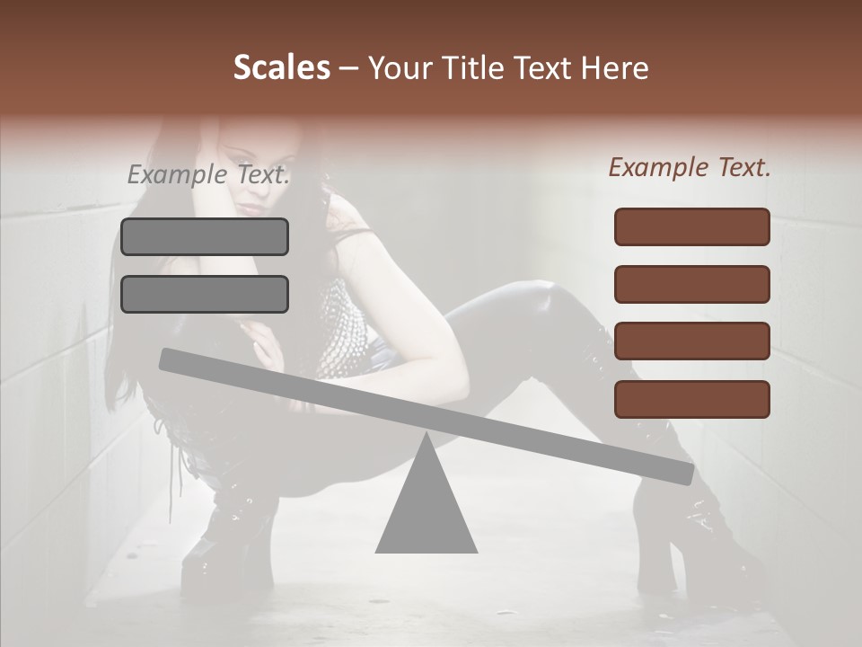 Vinyl Black Leather PowerPoint Template