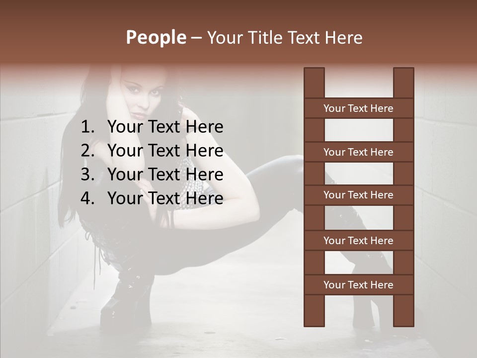 Vinyl Black Leather PowerPoint Template