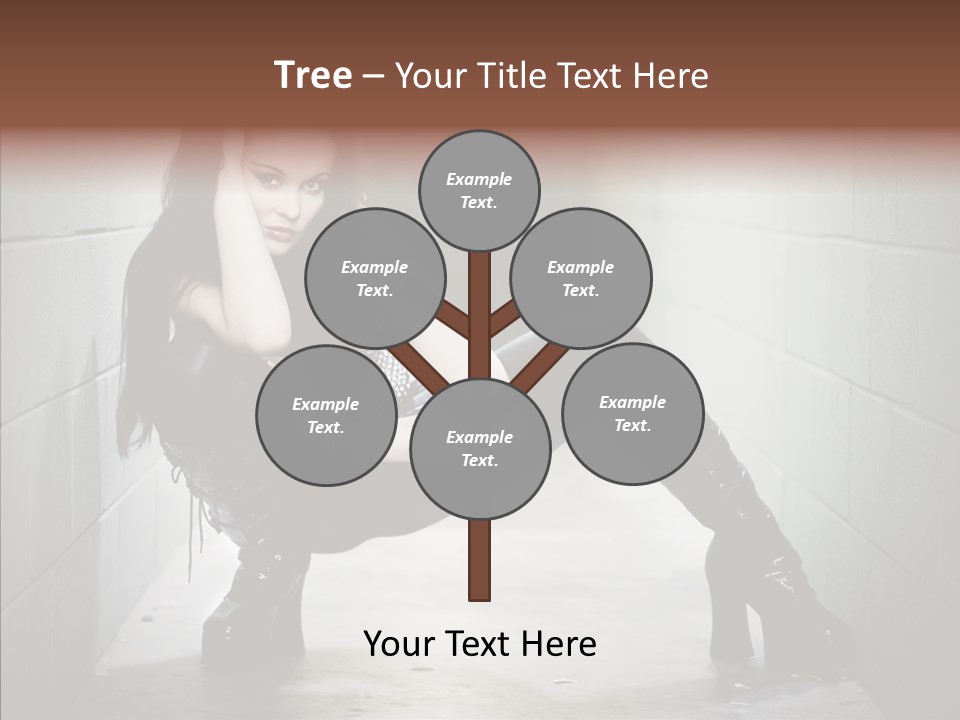 Vinyl Black Leather PowerPoint Template