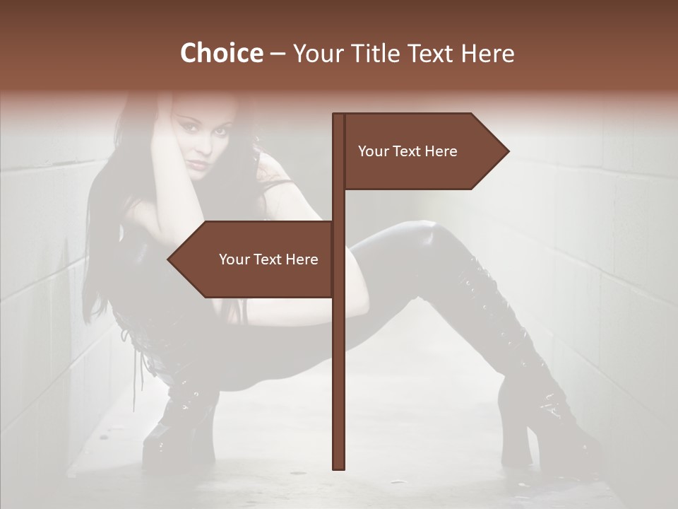 Vinyl Black Leather PowerPoint Template