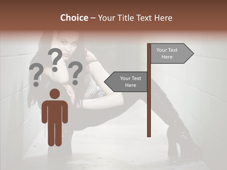 Vinyl Black Leather PowerPoint Template