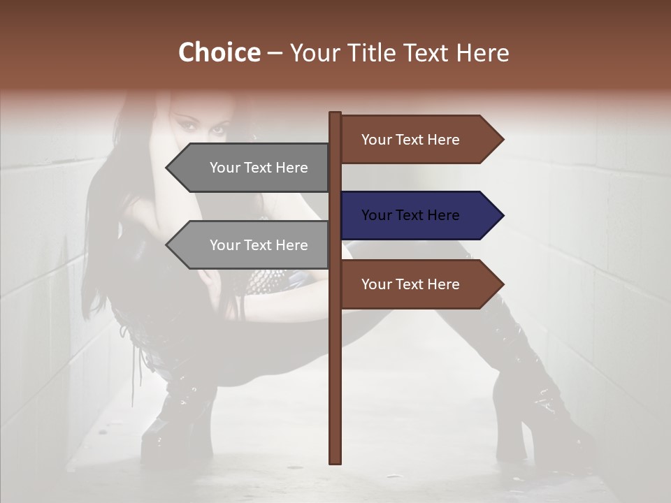 Vinyl Black Leather PowerPoint Template