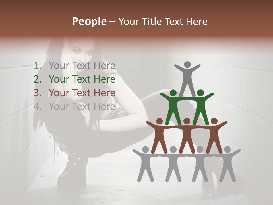 Vinyl Black Leather PowerPoint Template