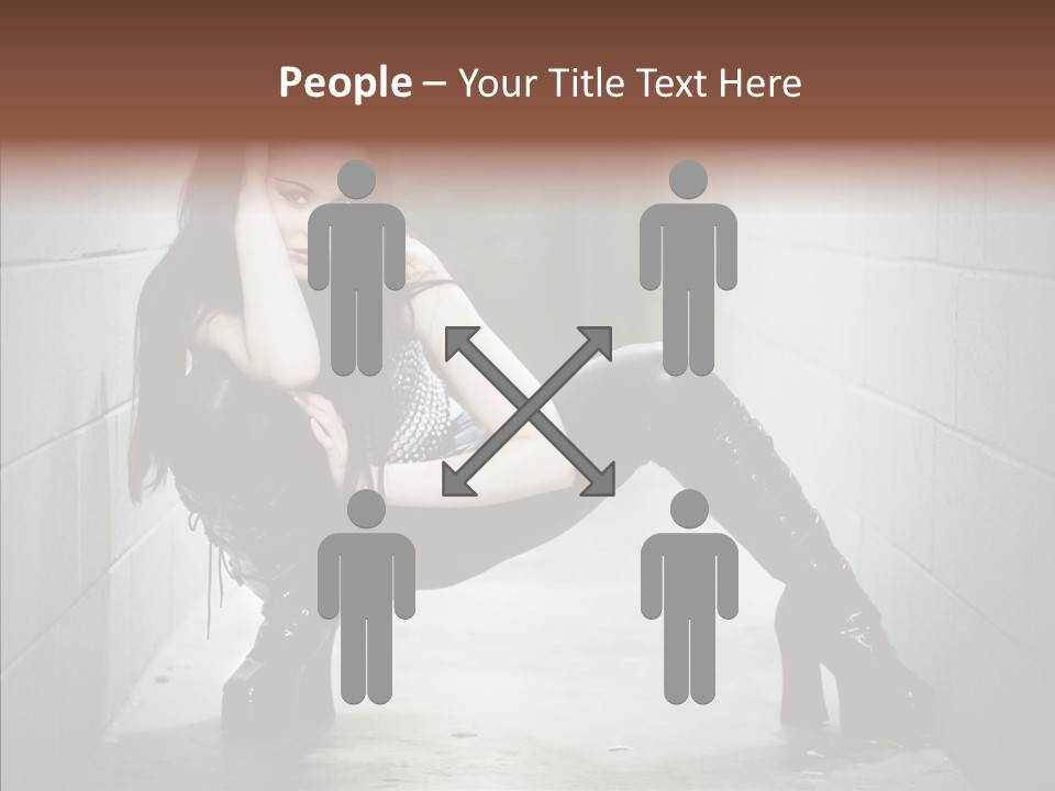 Vinyl Black Leather PowerPoint Template