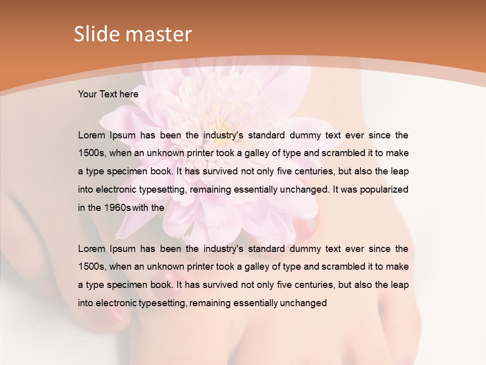 White Pedicure Health PowerPoint Template