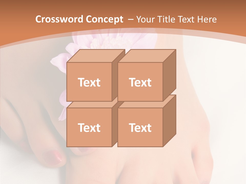 White Pedicure Health PowerPoint Template