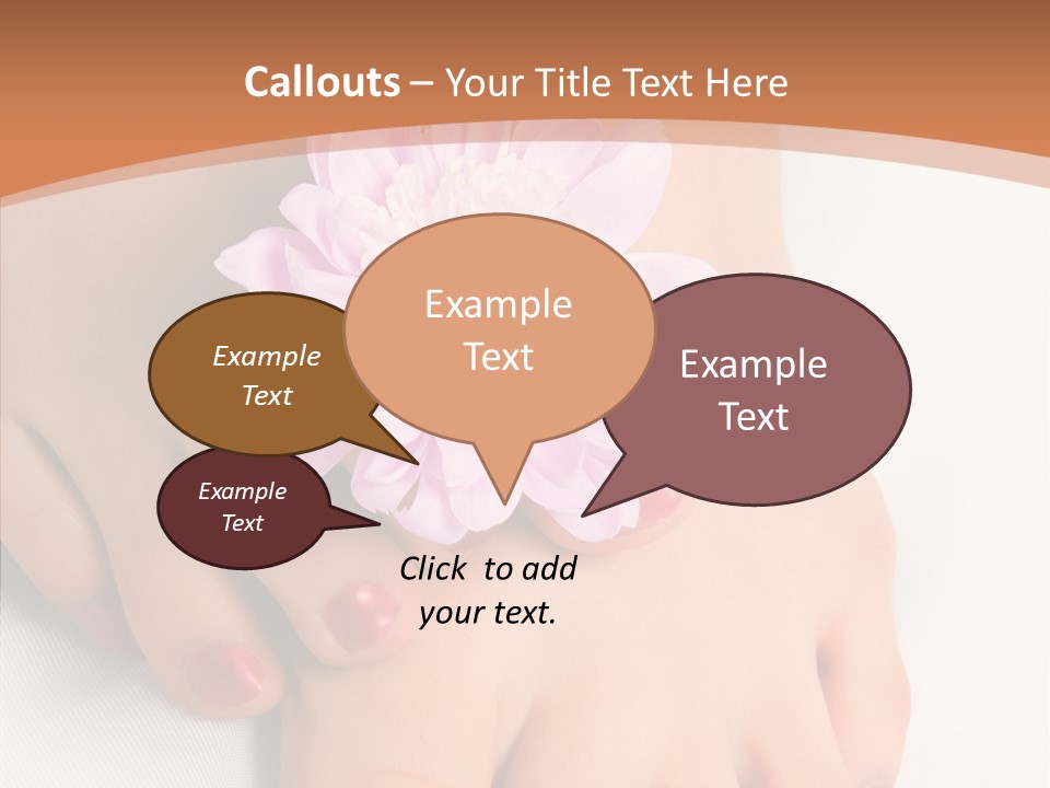 White Pedicure Health PowerPoint Template