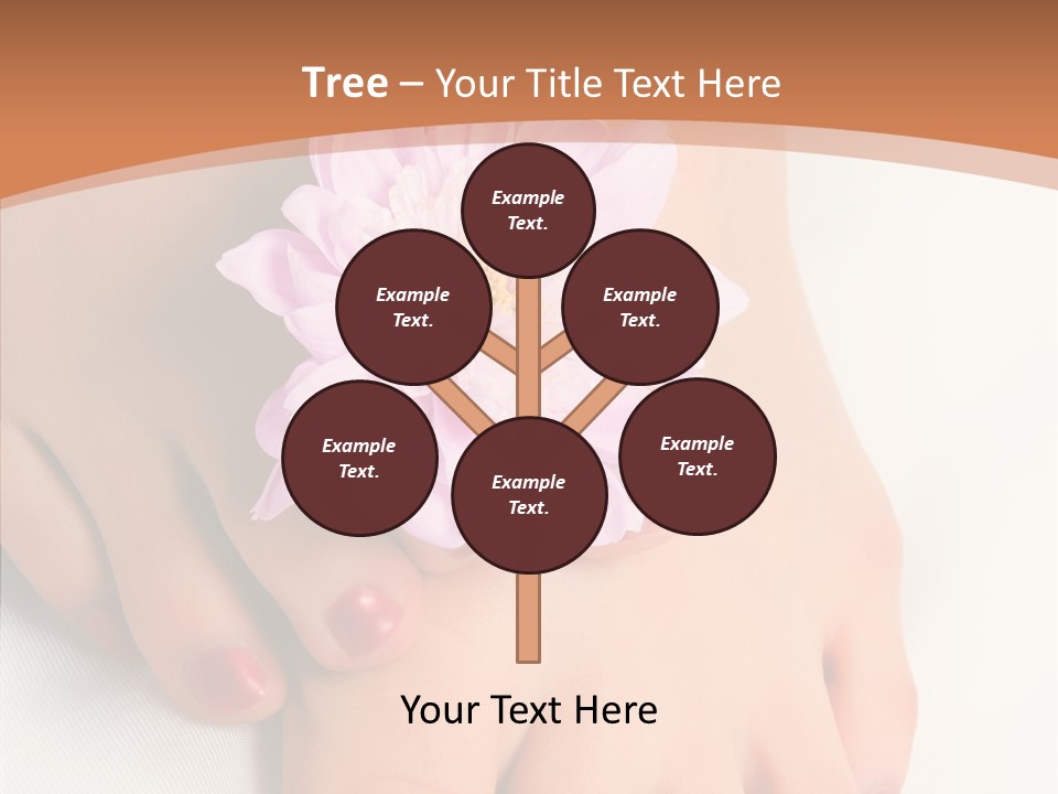 White Pedicure Health PowerPoint Template