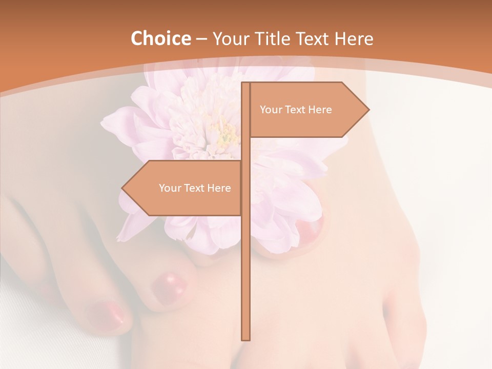 White Pedicure Health PowerPoint Template