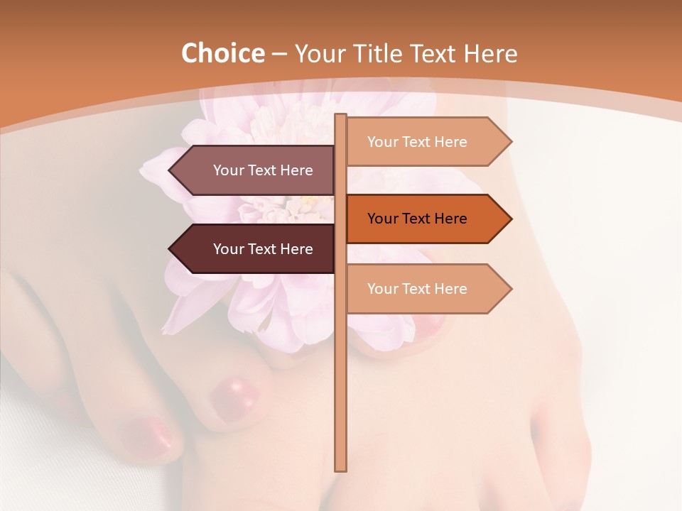 White Pedicure Health PowerPoint Template